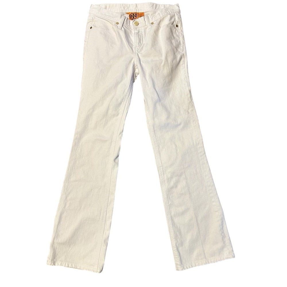 Tory Burch Women’s 28 Tory Classic White Denim Jeans EUC‎ Style 50071253